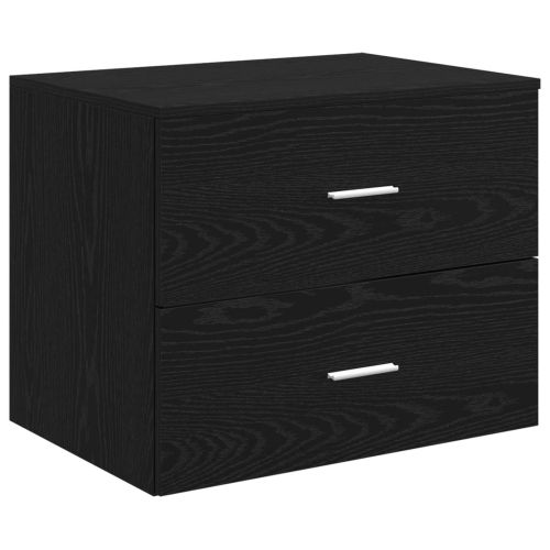 Шкаф за баня с монтаж на стена Черен дъб 62,5 x 44,5 x 50 см