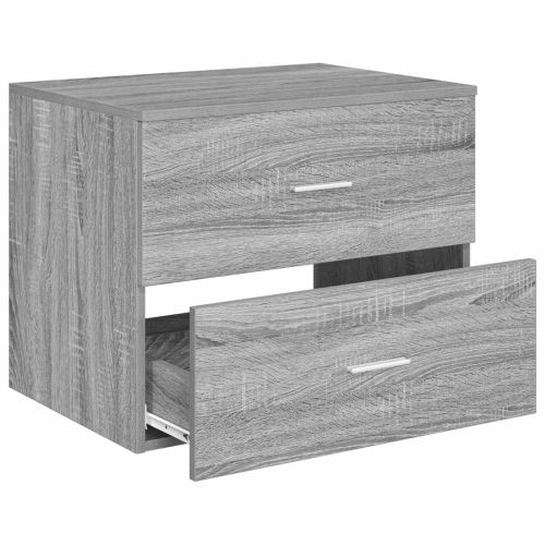 Шкаф за баня с монтаж на стена Сив Сонома 62,5 x 44,5 x 50 см