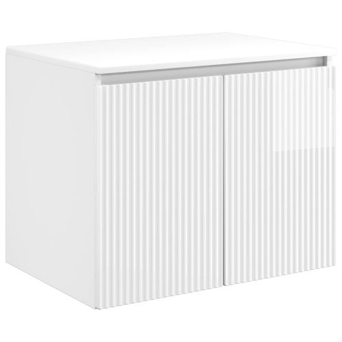 Стенно Баня Кабинет Бял гланц 62,5 x 44,5 x 50 см