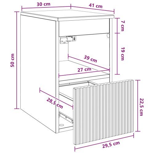 Шкаф за баня Черно 30 x 41 x 50 см Инженерна дървесина