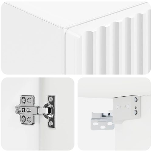 Стенно Баня Кабинет Бял гланц 33 x 34,5 x 160 см