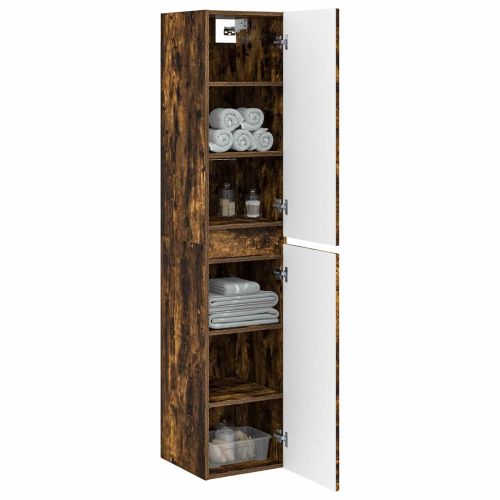 Стенно Баня Кабинет Опушен дъб 33 x 34,5 x 160 см