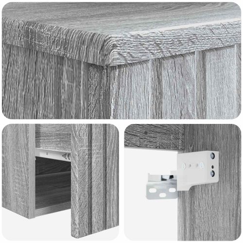 Стенно Баня Кабинет Сив Сонома 59 x 44,5 x 50 см