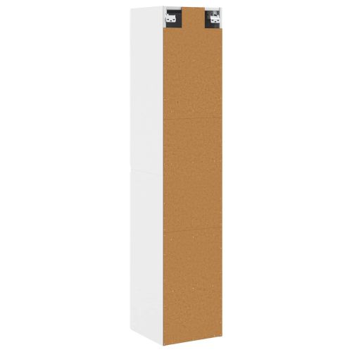 Стенно Баня Кабинет Бял гланц 33 x 34,5 x 160 см