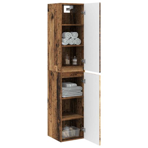 Стенно Баня Кабинет Старо дърво 33 x 34,5 x 160 см
