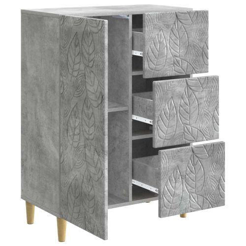 Служебен шкаф Бетонно сиво 66 x 34,5 x 90 см