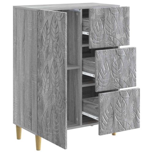 Служебен шкаф Сив Сонома 66 x 34,5 x 90 см Инженерна дървесина