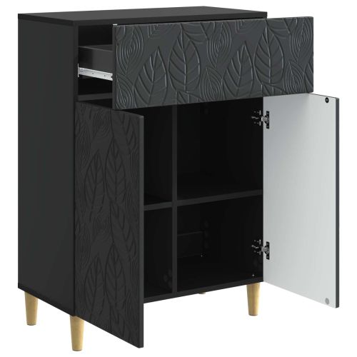 Служебен шкаф Черно 66 x 34,5 x 90 см Инженерна дървесина