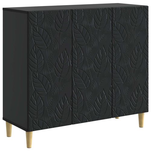 Служебен шкаф Черно 89 x 34,5 x 80 см Инженерна дървесина