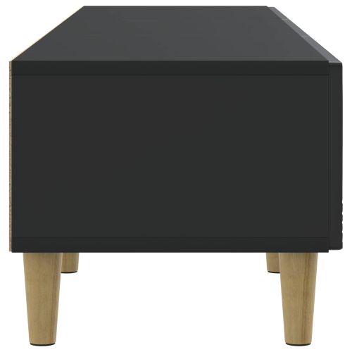 ТВ шкаф 147 x 34,5 x 30 см Черно Инженерна дървесина