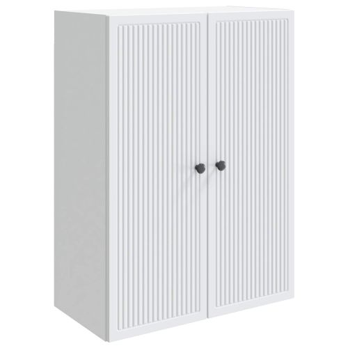 Стенно шкафче Бяло 66 x 34,5 x 90 см Инженерна дървесина