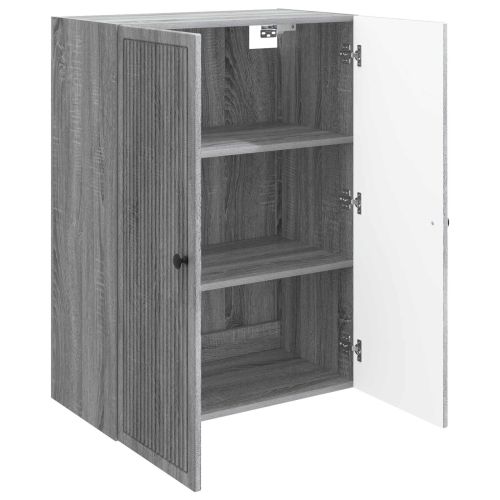 Стенно шкафче Сив Сонома 66 x 34,5 x 90 см Инженерна дървесина
