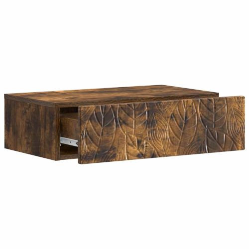 Стенен страничен масичка Опушен дъб 87,5 x 34,5 x 17 см