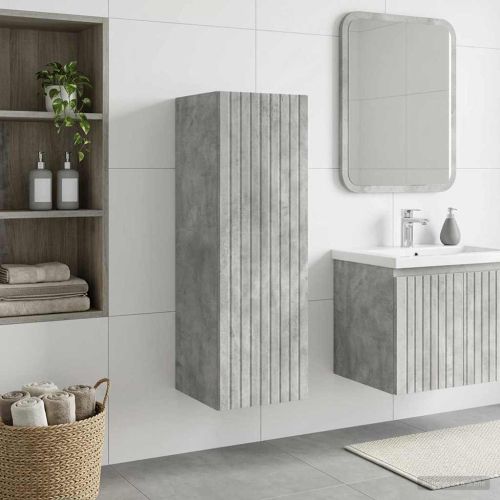 Стенно Баня Кабинет Бетонно сиво 33 x 34,5 x 60 см