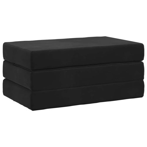 Сгъваем диван легло 80 x 67 x 45 см Черно