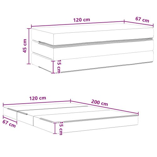 Сгъваем диван легло 120 x 67 x 45 см Тъмнозелено
