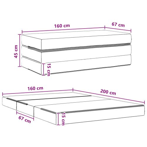 Сгъваем диван легло 160 x 67 x 45 см Тъмнозелено