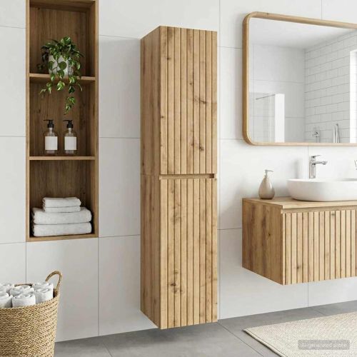 Стенно Баня Кабинет Дъб артизан 33 x 34,5 x 160 см