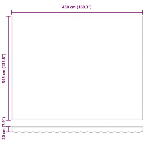 Прибираща се тента Многоцветен 450 × 350 cm