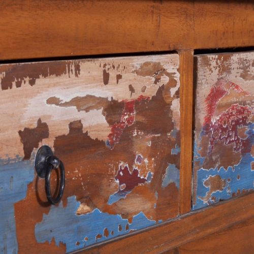 ТВ шкаф, 110x35x40 см, регенерирано тиково масив