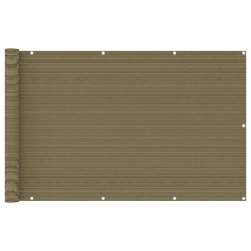 Балконски параван, таупе, 120x400 см, HDPE
