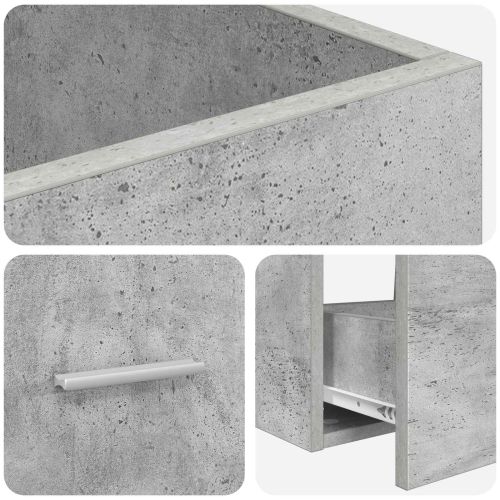 Баня с мивка Бетонно сиво 42 x 40 x 84,5 см Инженерна дървесина