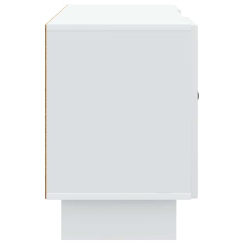 ТВ шкаф 102 x 34,5 x 50 см Бяло Инженерна дървесина
