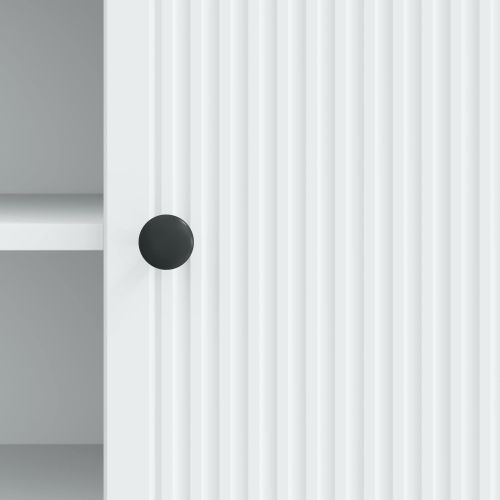 ТВ шкаф 102 x 34,5 x 50 см Бяло Инженерна дървесина