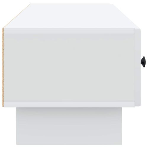 ТВ шкаф с чекмедже Бяло 147 x 34,5 x 30 см Инженерна дървесина
