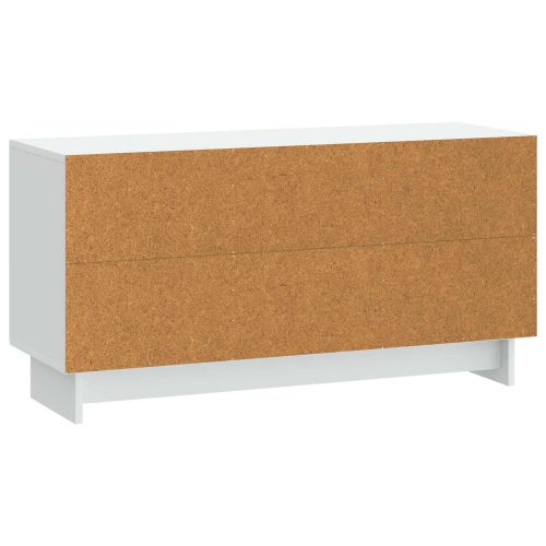 ТВ шкаф Бяло 99 x 34,5 x 50 см Инженерна дървесина