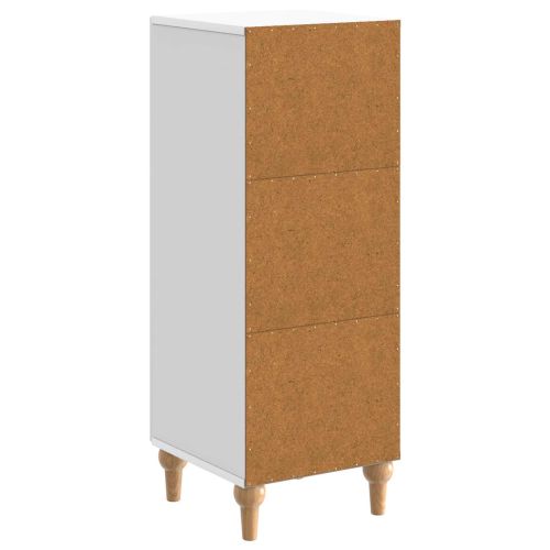 Служебен шкаф Бяло 33 x 34,5 x 90 см Инженерна дървесина