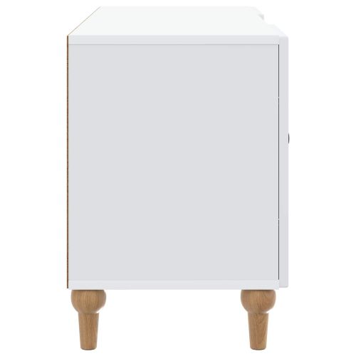 ТВ шкаф Бяло 102 x 34,5 x 50 см Инженерна дървесина