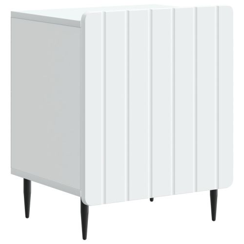 Нощен шкаф Бяло 43 x 34,5 x 52 см Инженерна дървесина