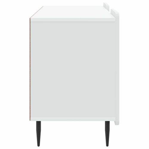 ТВ шкаф Бяло 102 x 34,5 x 52 см Инженерна дървесина