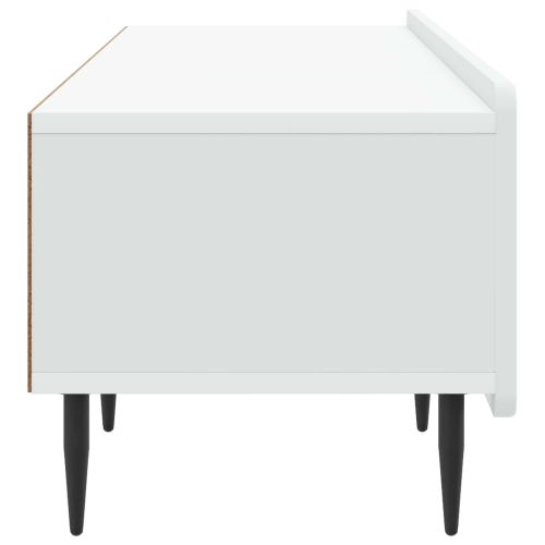 ТВ шкаф с чекмедже Бяло 147 x 34,5 x 32 см Инженерна дървесина