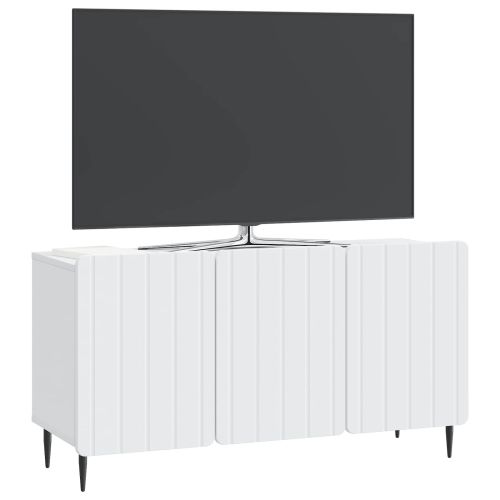 ТВ шкаф Бяло 99 x 34,5 x 52 см Инженерна дървесина