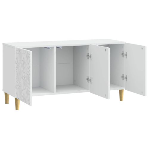 ТВ шкаф 99 x 34,5 x 50 см Бяло Инженерна дървесина