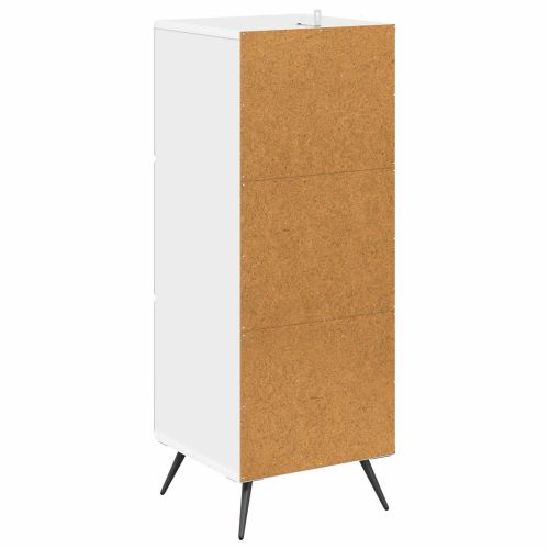 Чекмеджетен шкаф Бяло 33 x 34,5 x 90 см Инженерна дървесина