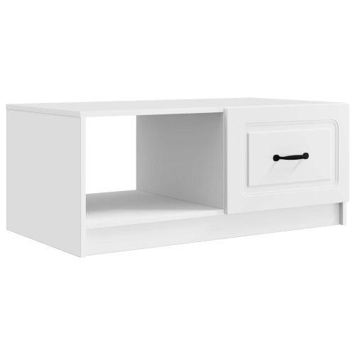 Масичка за кафе Бяло 90 x 50 x 37 см Инженерна дървесина