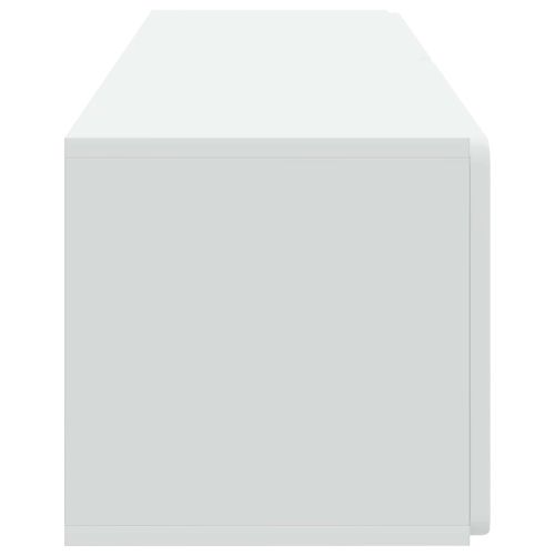 Стенно монтиран ТВ шкаф Монтиране на стена Бяло 98 x 31 x 30 см