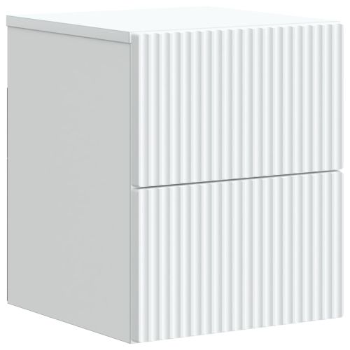 Спален шкаф с монтаж на стена с чекмедже Бяло 33 x 34,5 x 40 см