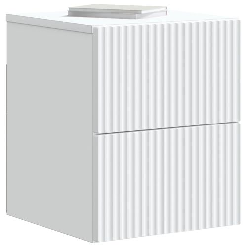 Спален шкаф с монтаж на стена с чекмедже Бяло 33 x 34,5 x 40 см