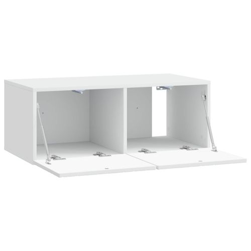 Стенно монтиран ТВ шкаф 59,5 x 41 x 30 см Бяло