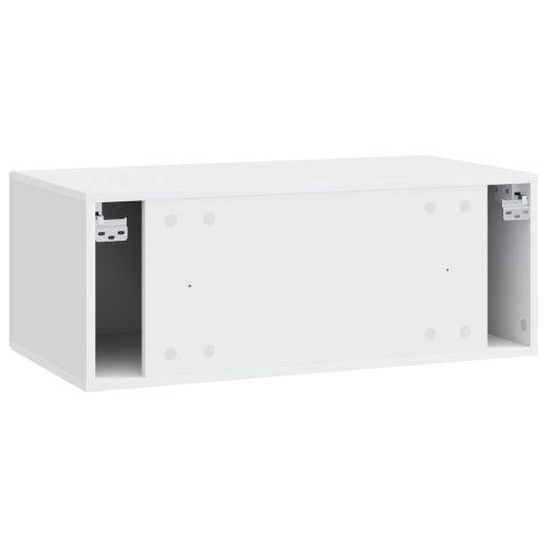 Стенно монтиран ТВ шкаф 59,5 x 41 x 30 см Бяло