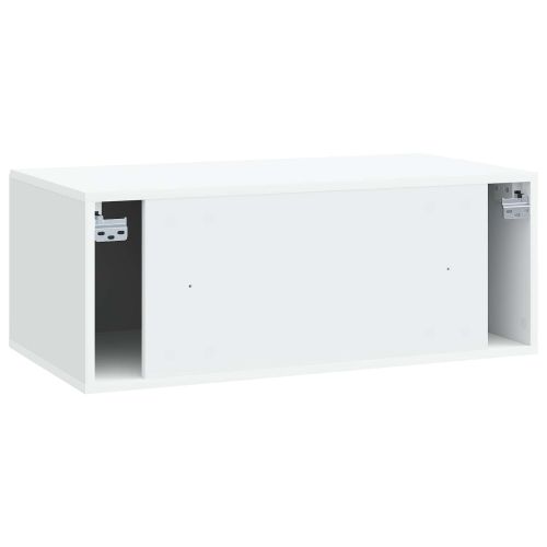 Стенно монтиран ТВ шкаф Бяло 78,5 x 41 x 30 см