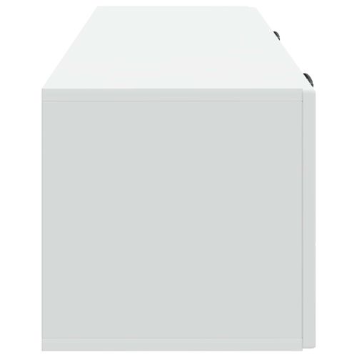 Стенно монтиран ТВ шкаф Монтиране на стена Бяло 98 x 31 x 30 см