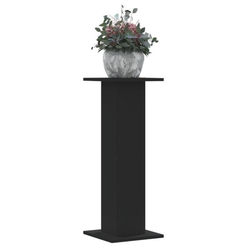 Стойки за растения 2 бр черни 30x30x80 см инженерно дърво