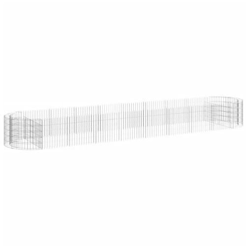 Габион повдигната леха, поцинковано желязо, 500x100x50 cм