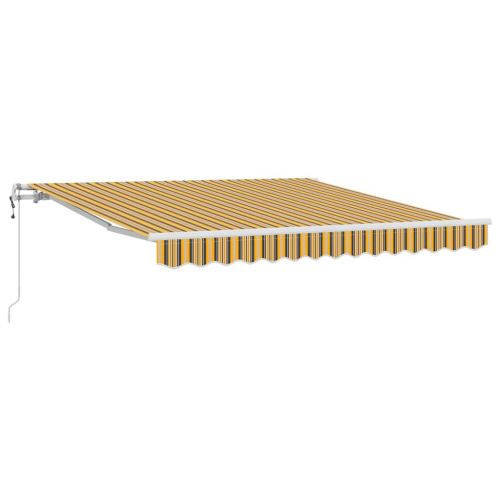Прибираща се тента Многоцветен 350 x 250 cm Тъкан и алуминий