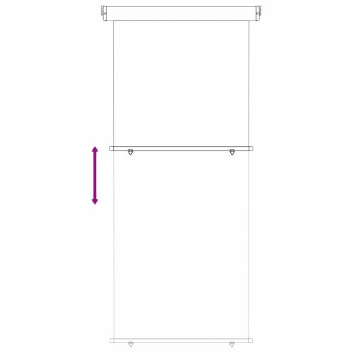 Навес за странична защита на балкон 80 x 250 cm
